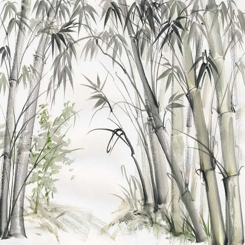 Bamboo Bars Plants Trees Wallpaper for Home Wall Decor