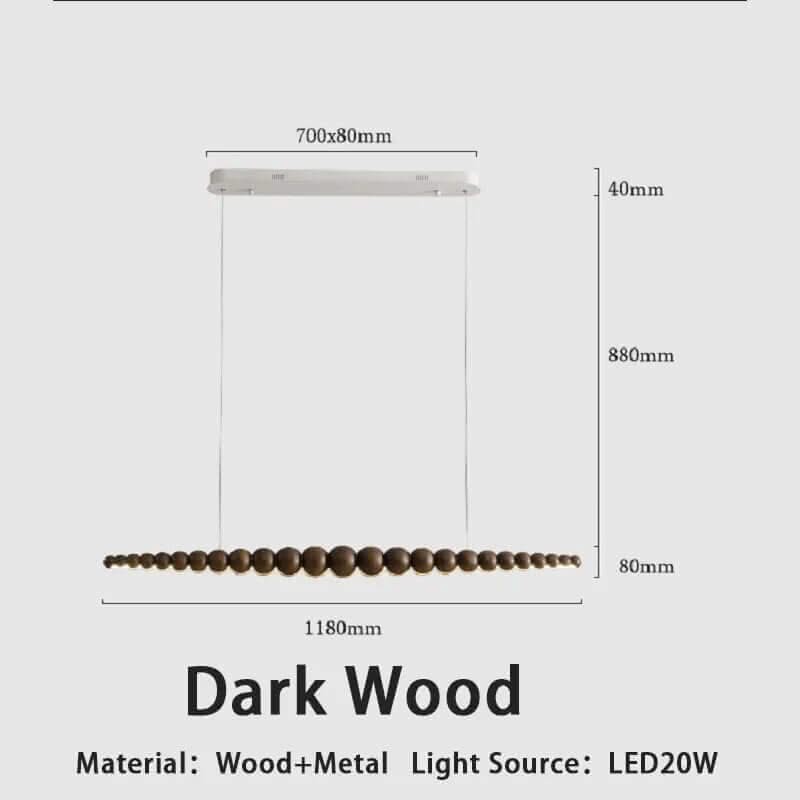 Bamboo Wood Globe Bar LED Pendant Light – Natural Bamboo, CCC & CE, 2-Year Warranty