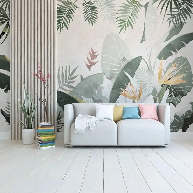 Banana Leaves Tropical Wallpaper Mural