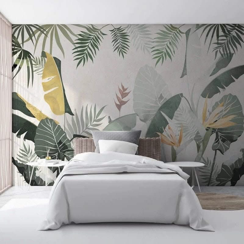 Banana Leaves Tropical Wallpaper Mural