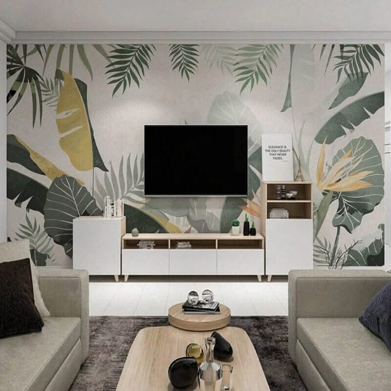 Banana Leaves Tropical Wallpaper Mural