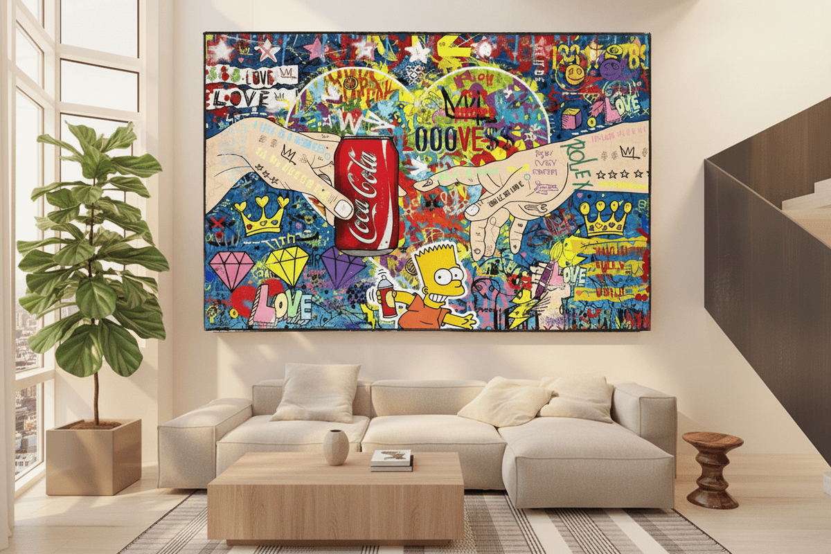 Banksy All we need is Love Canvas Wall Art
