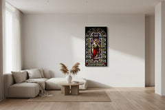 Banksy Canvas Poster Wall Art - Stained Glass Sacred Heart