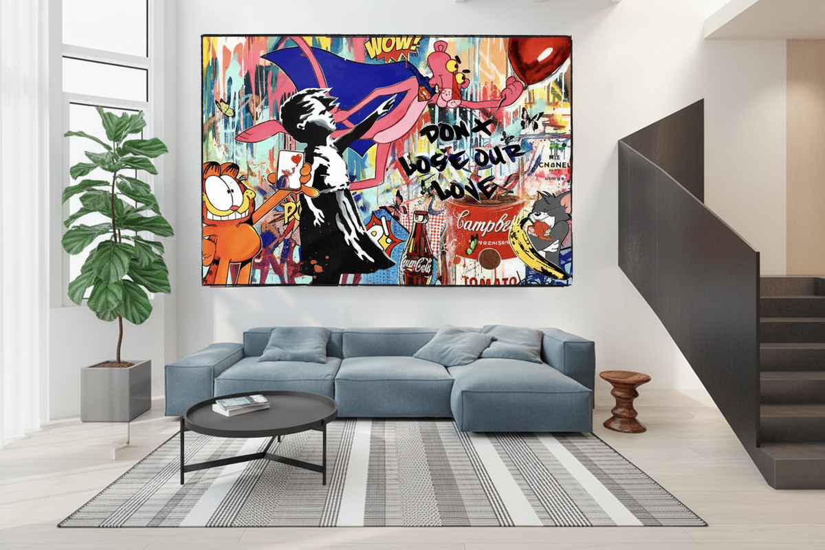 Banksy Don't Loose your Love Canvas Wall Art