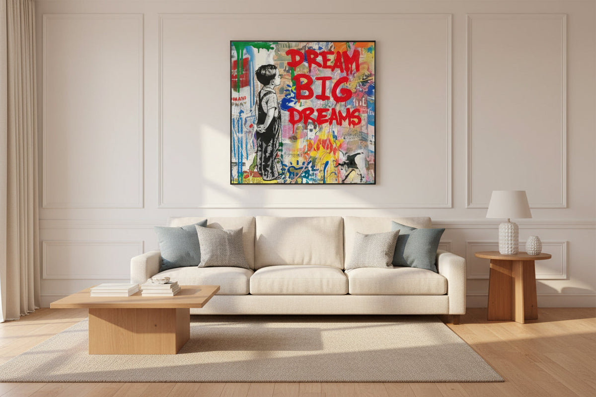 Banksy Dream Big Canvas Wall Art