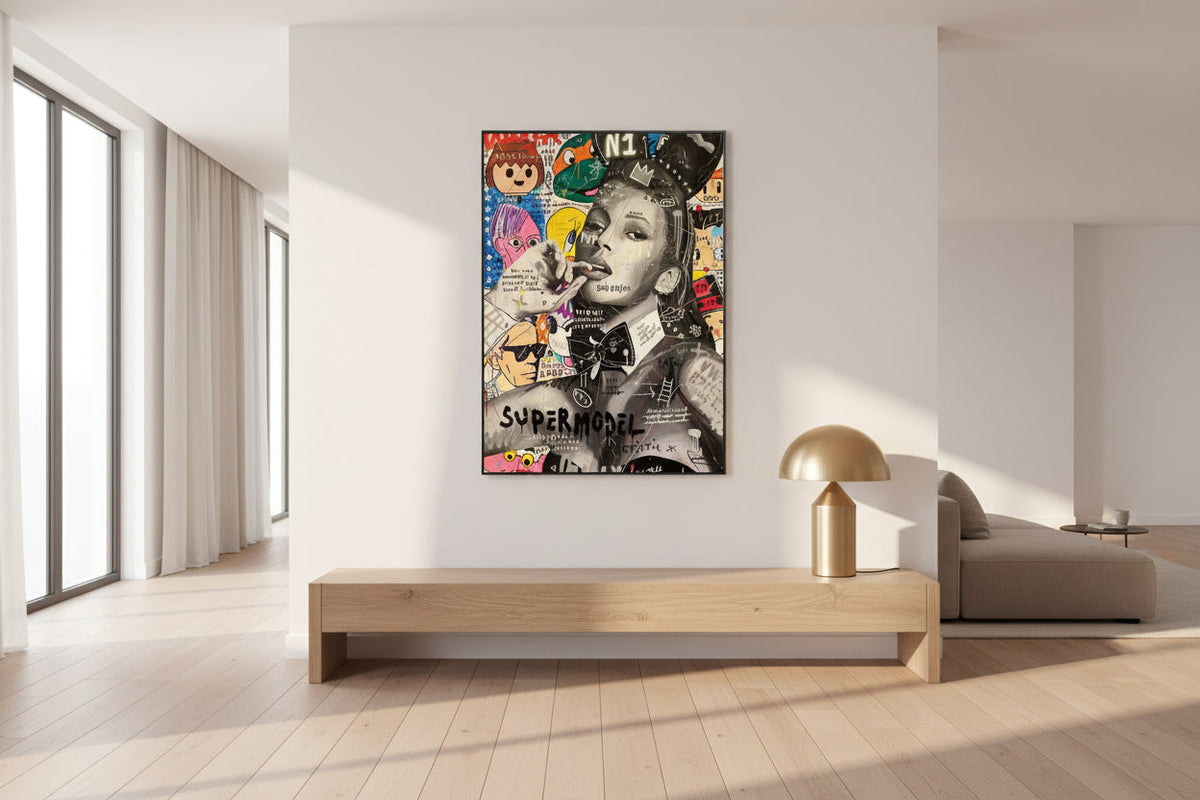 Banksy Kate Moss Graffiti Canvas Art: Urban Masterpiece