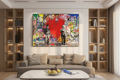 Banksy Love is Answer Canvas Wall Art