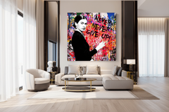Banksy Never Give Up Canvas Wall Art