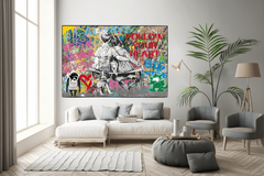 Banksy Never Give Up Follow Your Dreams Canvas Wall Art