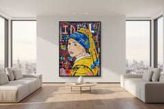Banksy The Milkmaid Graffiti Canvas Wall Art