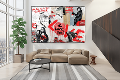 Banksy We are all in this Together Canvas Wall Art