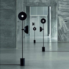Black Heavy Standing Floor Lamp – Durable Elegant Statement Light