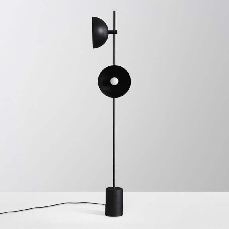 Black Heavy Standing Floor Lamp – Durable Elegant Statement Light