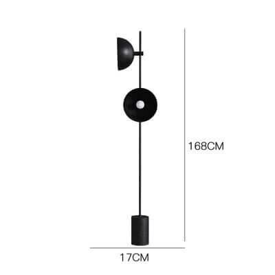 Black Heavy Standing Floor Lamp – Durable Elegant Statement Light
