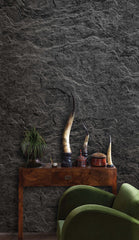 Black Layered Stone Wallpaper Mural