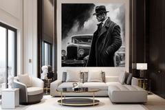 Black & White Mafia Boss Classic Canvas Wall Art