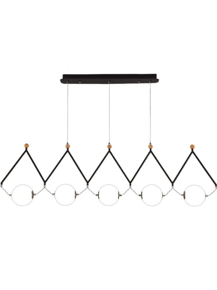 Black & Gold Globe LED Glass Balls Hanging Light for Kitchen Island