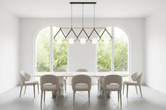 Black & Gold Globe LED Glass Balls Hanging Light for Kitchen Island