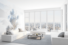 Blue Tree Sketch Wallpaper Mural
