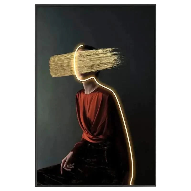 Bohemian Girl LED Wall Art Lamp – Modern Porch Decorative Light