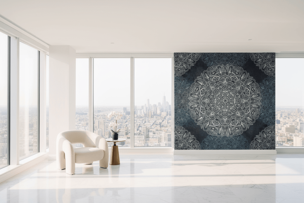 Bohemian Mandala Shadow Wallpaper Mural