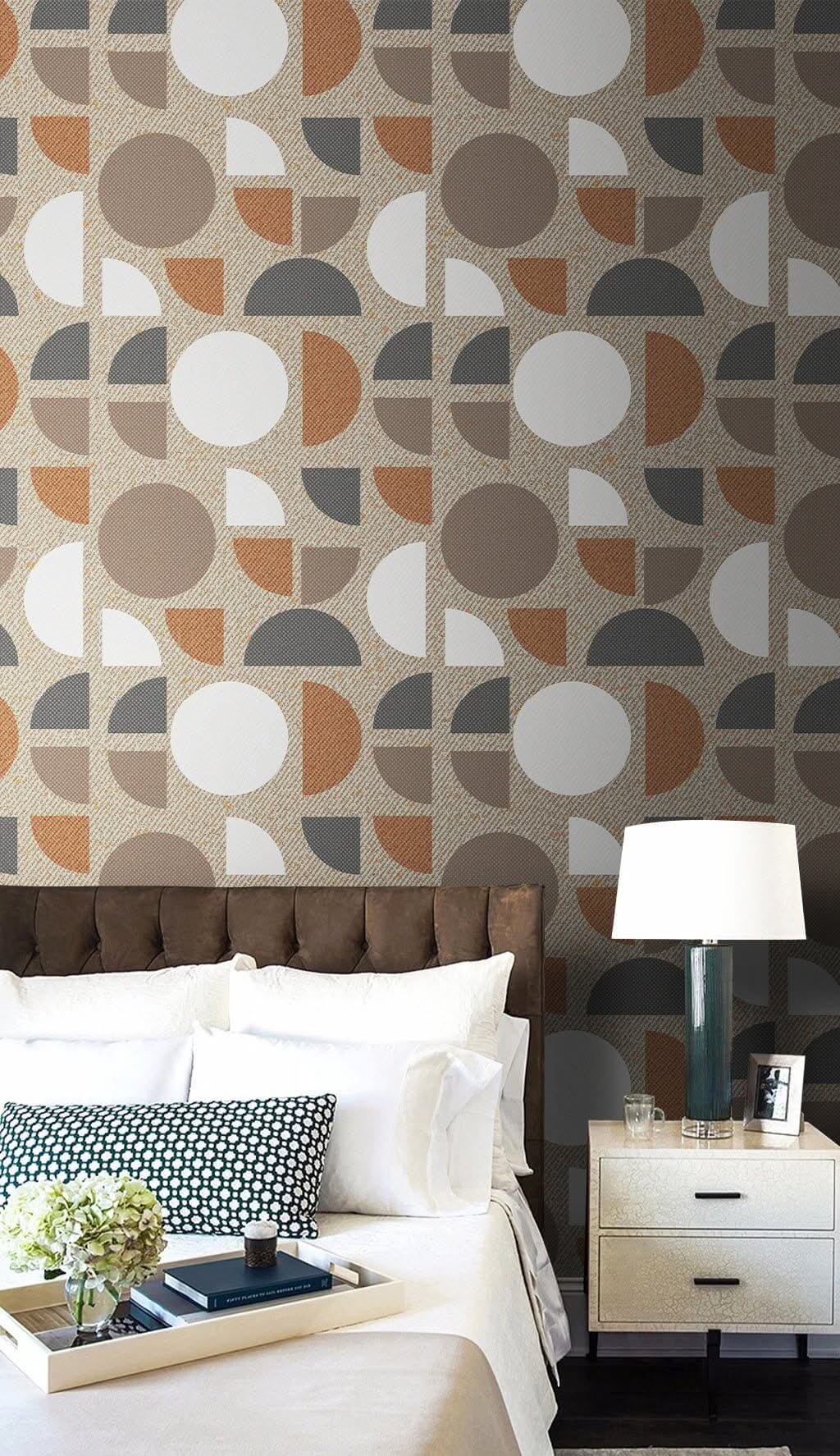 Bohemian Radius Pattern Wallpaper Mural