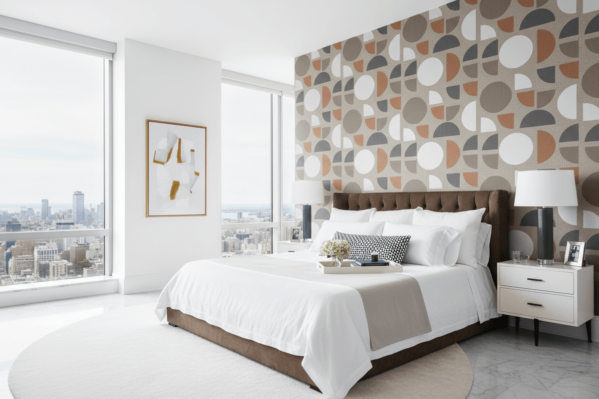 Bohemian Radius Pattern Wallpaper Mural