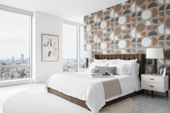Bohemian Radius Pattern Wallpaper Mural