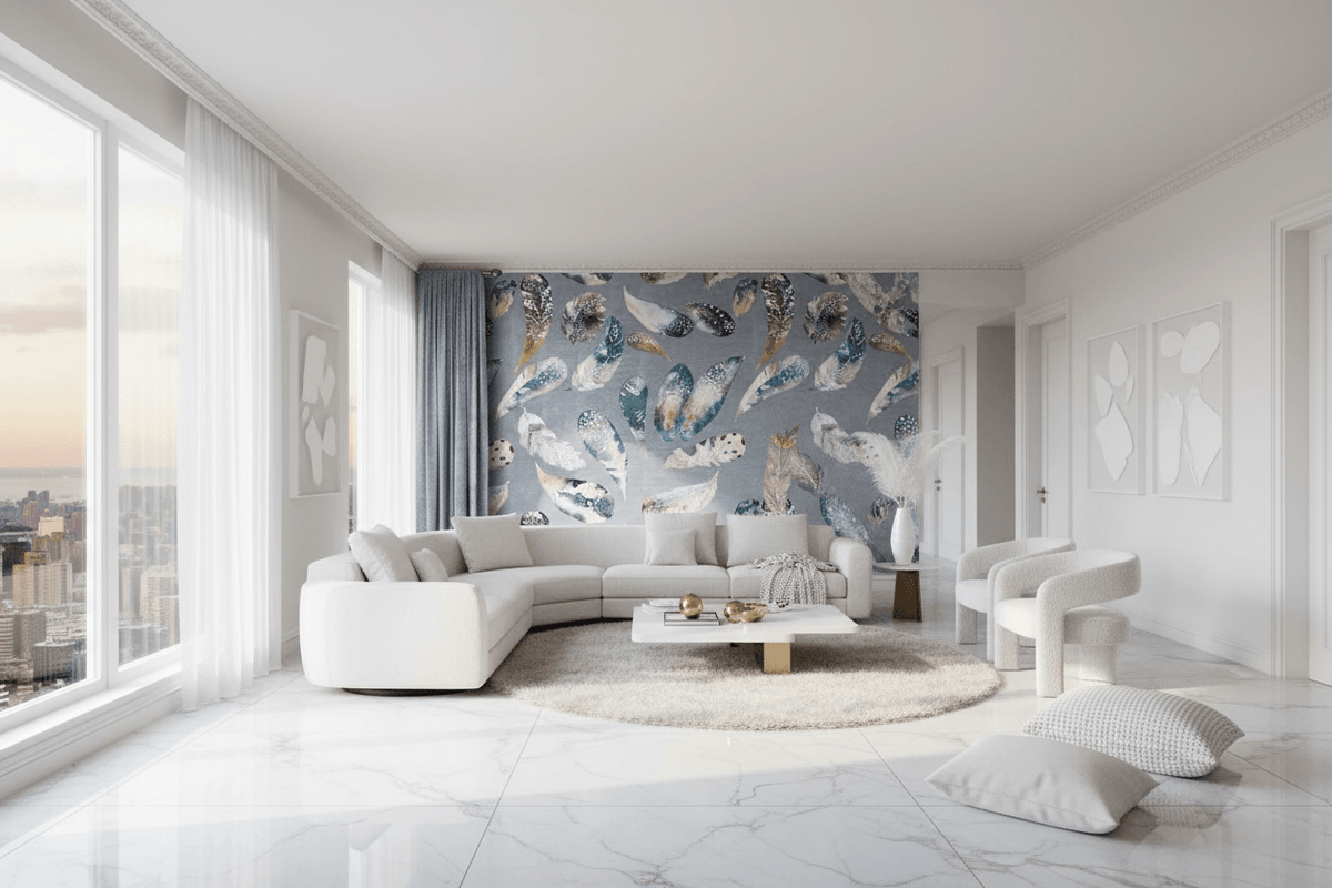 Boho Feathers Wallpaper Mural