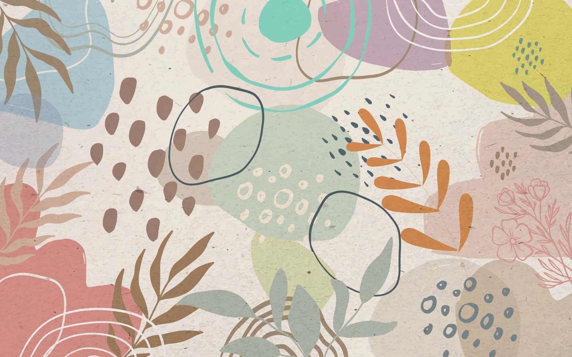 Boho Floral Wallpaper Mural