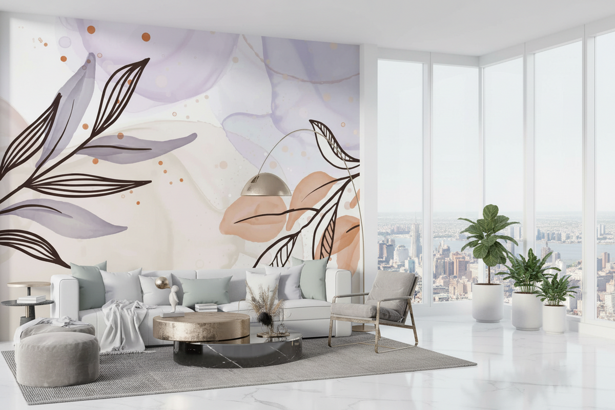 Boho Flowers Wallpaper Mural: Enhance Your Space