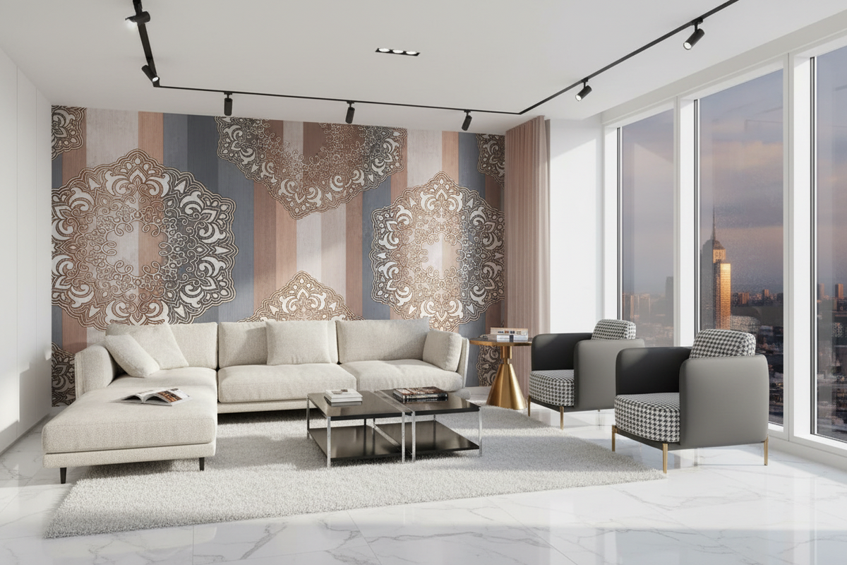 Boho Mandala Theme Wallpaper Mural