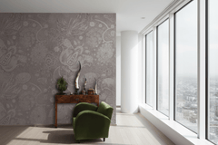 Brige Floral Shadows Wallpaper Mural