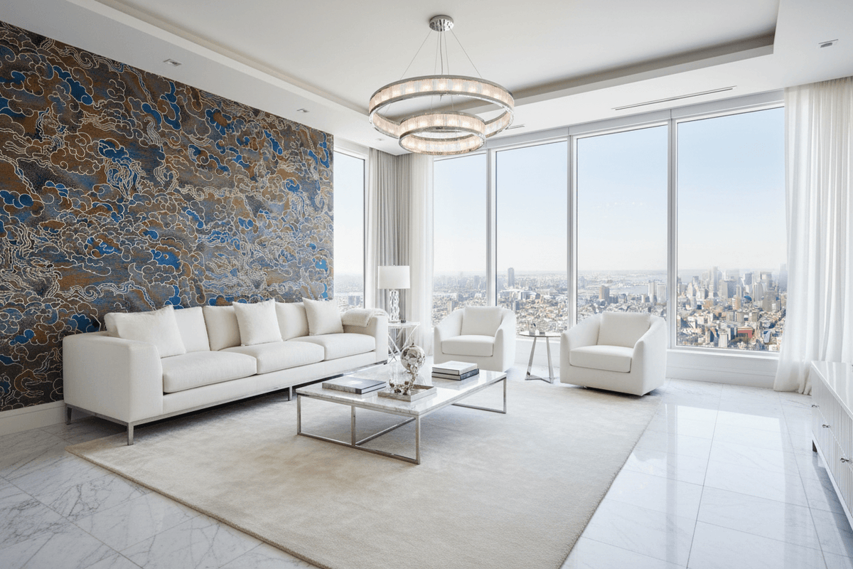 Brown Gold Clouds Wallpaper Mural