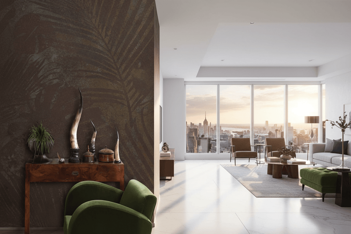 Brown Leaves in Shadow Wallpaper Mural