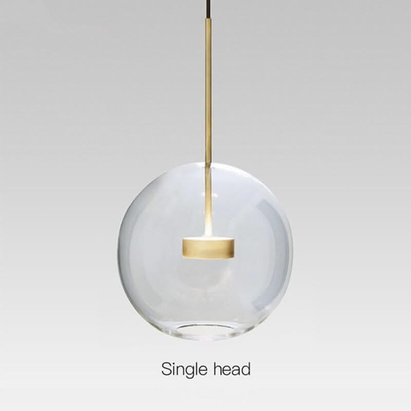 Bubbles Glass Chandelier – Clear & Frosted Multi-Head Pendant Light
