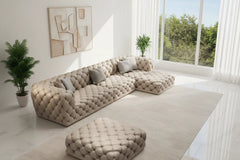 Buckle Chesterfield Sofa Set – Classic Tufted Design