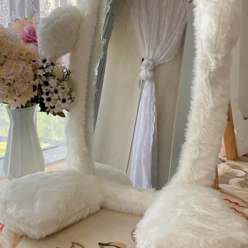 Bunny Rabbit LED Mirror – Full-Length, Framed, Bedroom & Balcony Decor