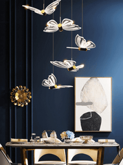 Butterfly Staircase Chandelier – Artistic LED Pendant, 3 to 35 Lights, Dimmable Option