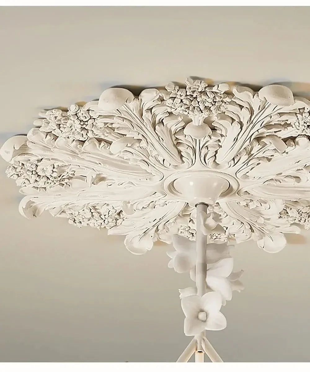 Calderone Resin Ring Ceiling Chandelier – Semi-Flush Mount Iron Resin, CCC & CE Certified, 1-Year Warranty