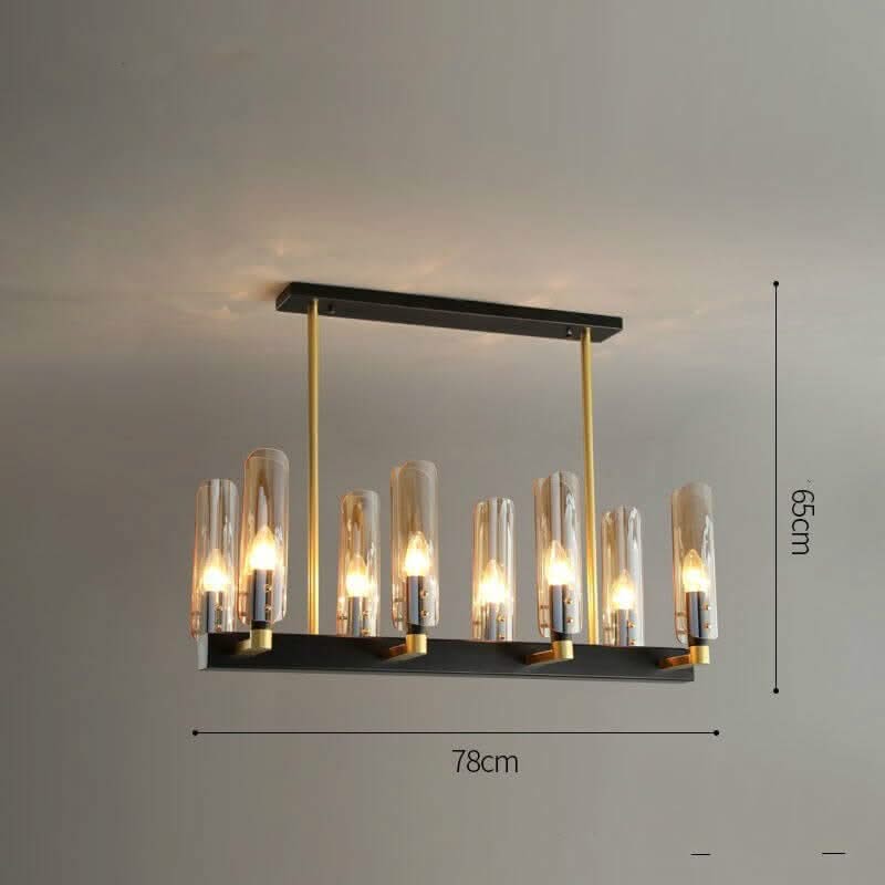 Candles Chandelier for Kitchen Island – Amber & Gray, 8 & 10 Light Configurations