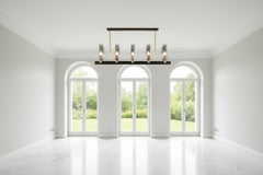 Candles Chandelier for Kitchen Island – Amber & Gray, 8 & 10 Light Configurations