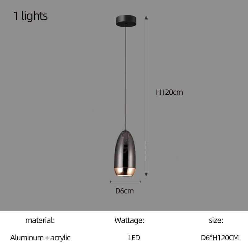 Capsule Design Staircase Chandelier – Aluminium LED Pendant, 1 to 20 Lights, Warm & Cool White