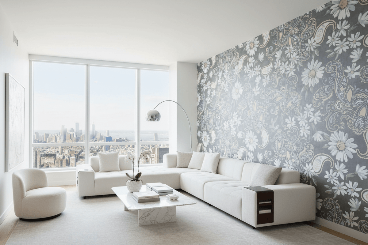 Cascade Bloom Floral Wallpaper Mural