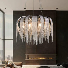Chain Chandelier – Gold & Black LED in D60, D80 & D100cm, White & Warm Light