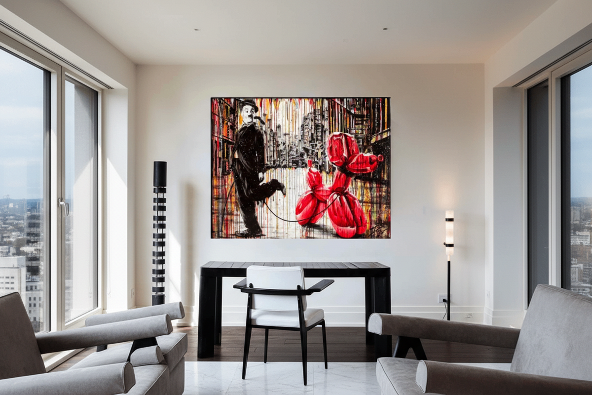 Charlie Chaplin Canvas Painting Poster