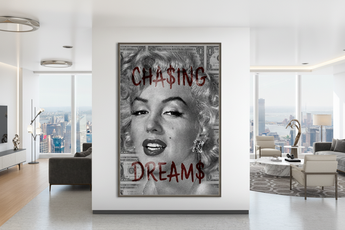 Chasing Dreams: Marilyn Monroe Canvas Wall Art