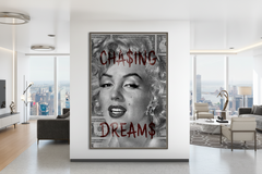 Chasing Dreams: Marilyn Monroe Canvas Wall Art