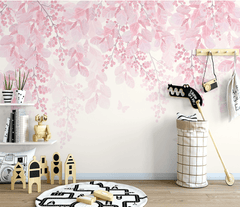 Cherry Tree Pink Flowers Wallpaper Mural