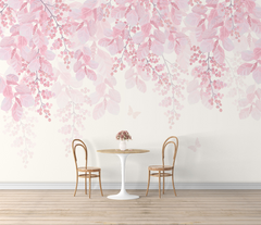 Cherry Tree Pink Flowers Wallpaper Mural